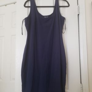 City Chic Plus navy blue tank dress